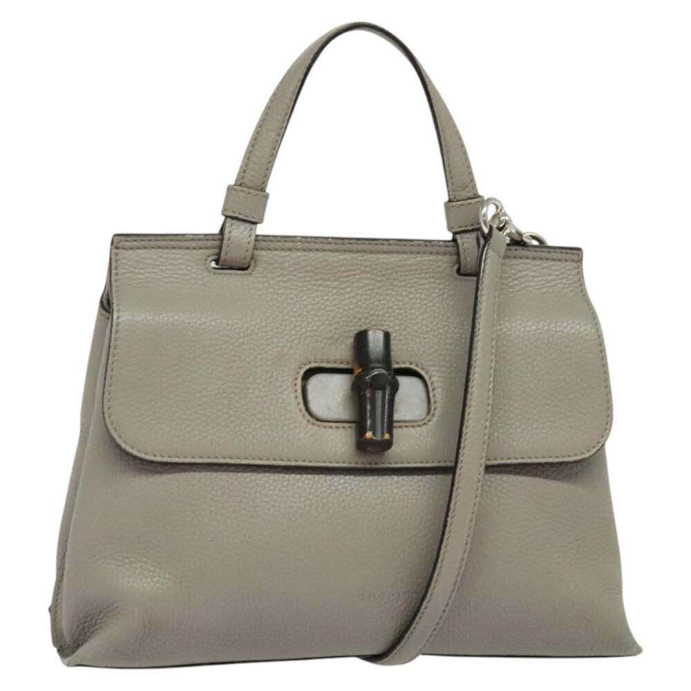 Gucci Bamboo Daily Hand Bag Leather #348663G52B